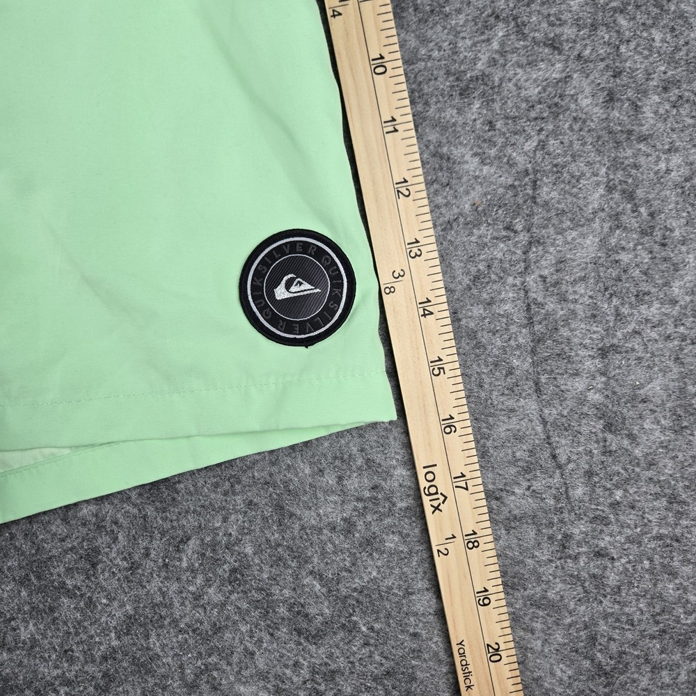 Quiksilver Swim Trunks Mens Volley Shorts Lime Green Board Shorts Lined Small - Picture 13 of 14
